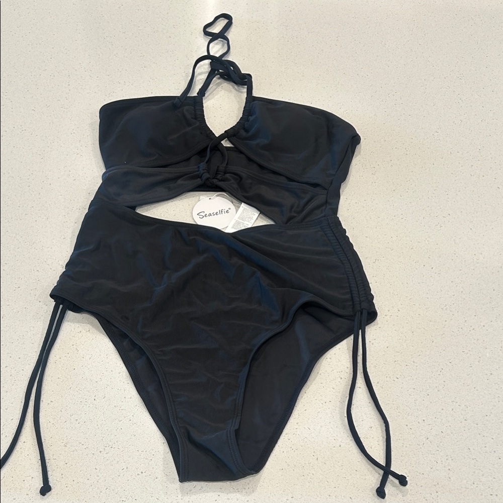 Easel Black Women Swim One Piece